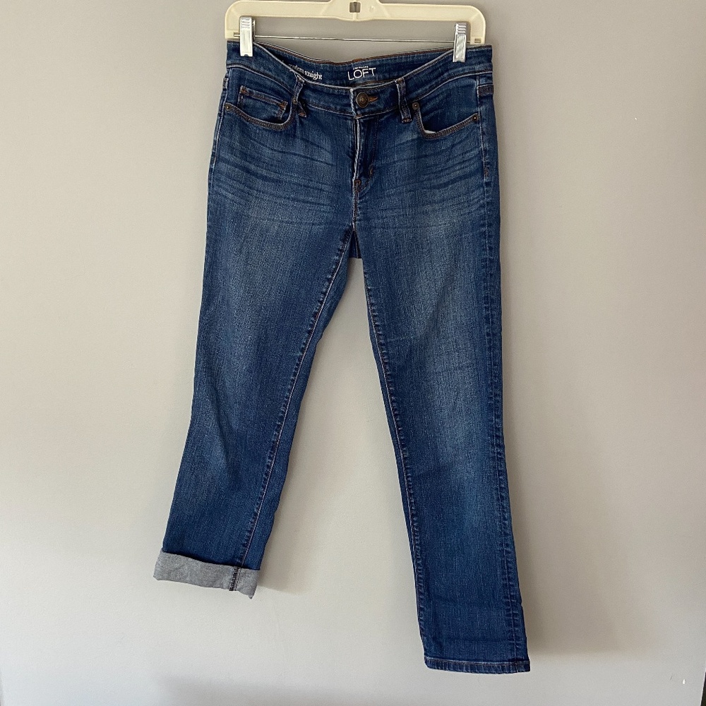 Ann Taylor LOFT Jeans Size 27/4 modern straight medium wash